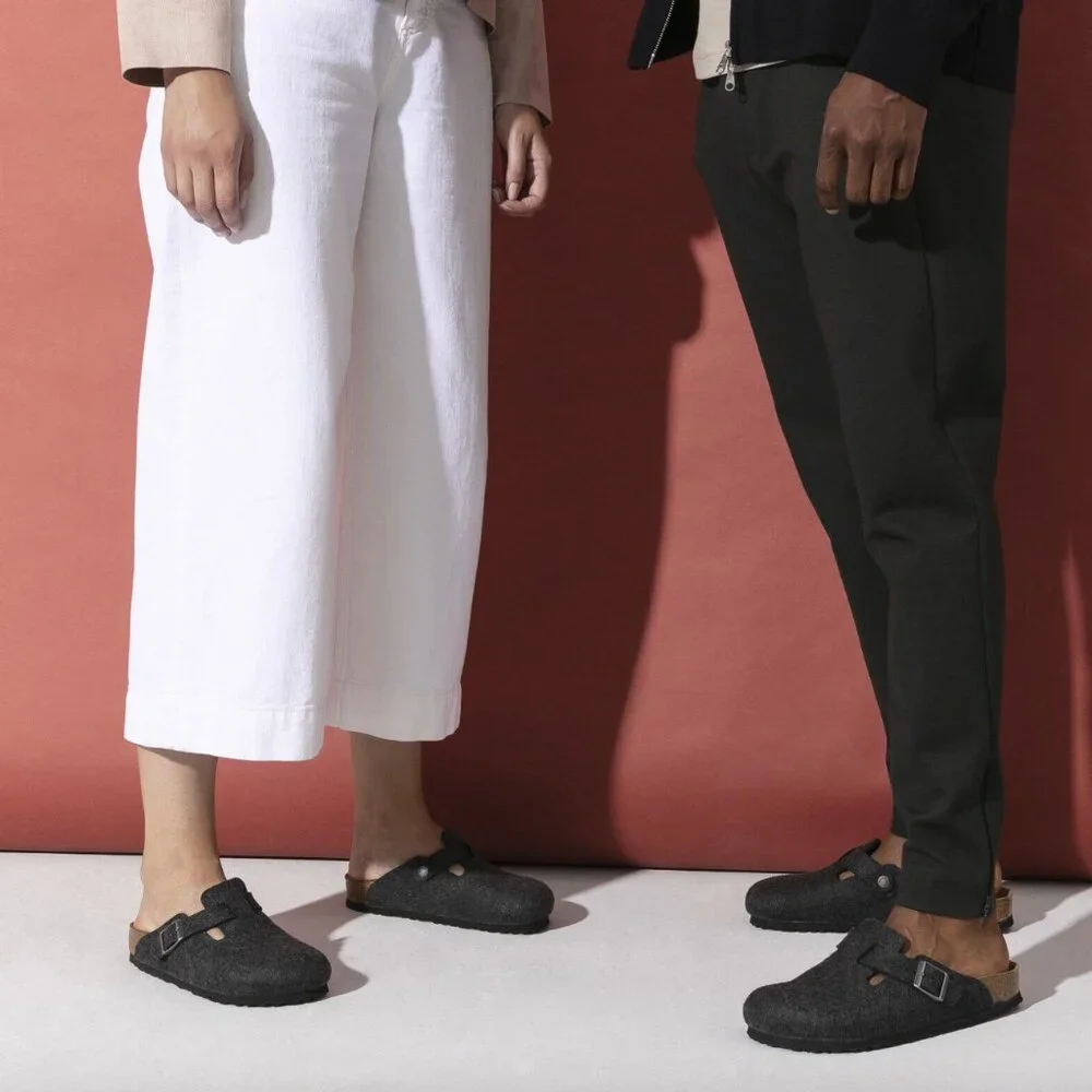 Birkenstock Boston Wool Felt Clog Grey Size 38 - Picture 5 of 5